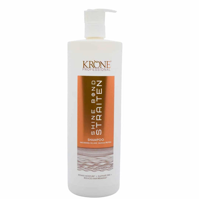 Krone Professional Shine Bond Straighten Sulphate-Free Shampoo For Smooth, Frizz-Free Hair 1000ml