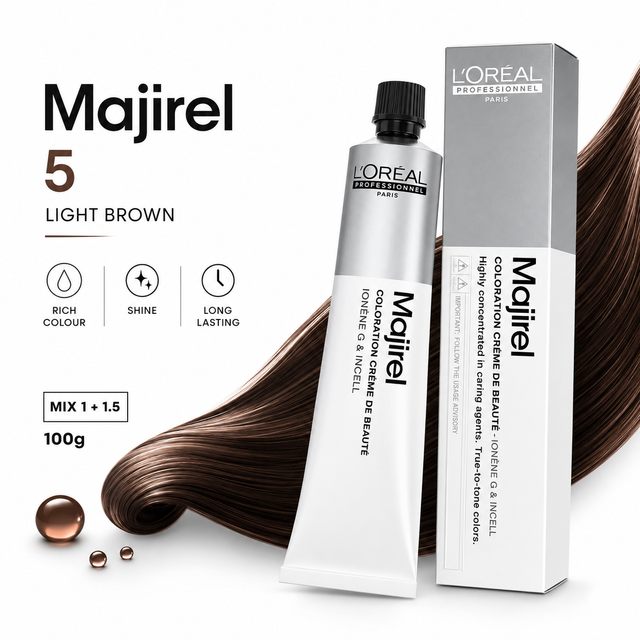 L'Oréal Professionnel Majirel 5 Light Brown Hair Colour 100g