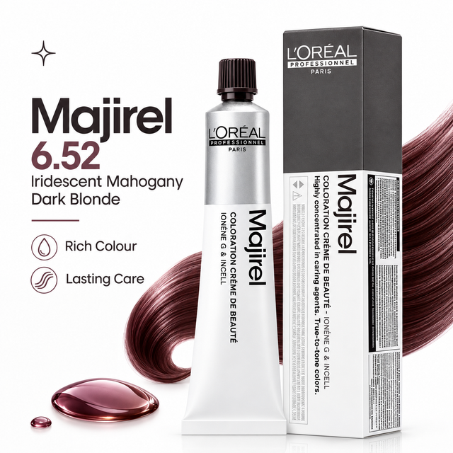 L'Oréal Professionnel Majirel 6.52 Iridescent Mahogany Dark Blonde Permanent Hair Colour