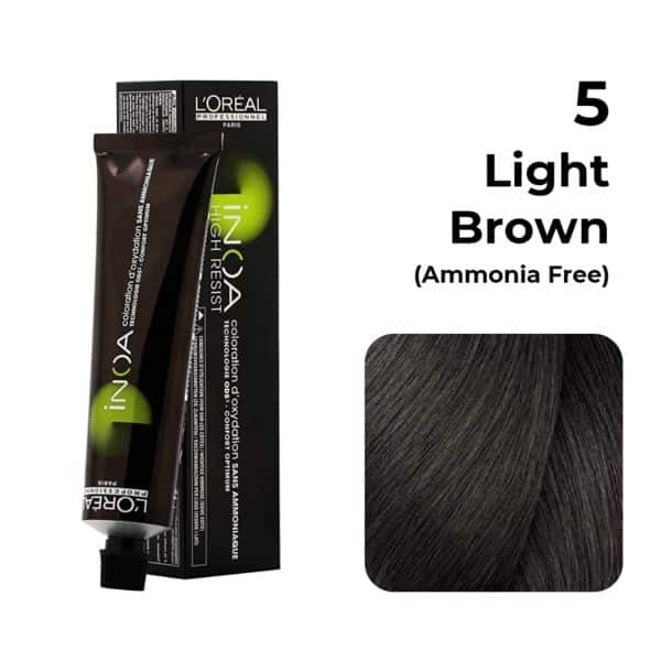 L'Oréal Professionnel INOA 5 Light Brown Ammonia-Free Permanent Hair Colour 60g