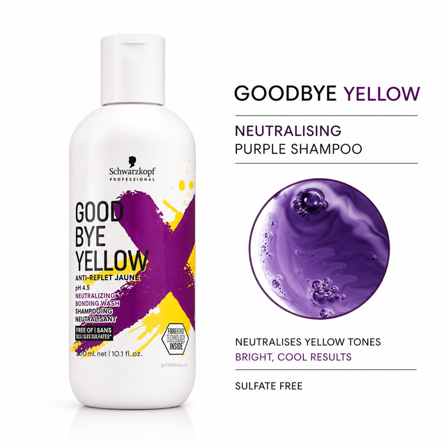 Schwarzkopf Professional Goodbye Yellow Neutralising & Anti-Yellow Sulfate Free Purple Shampoo 300ml