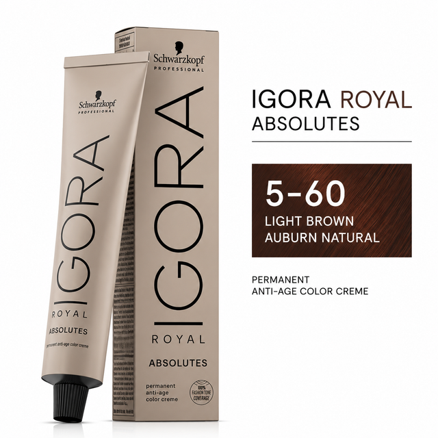 Schwarzkopf Professional Igora Royal Absolutes Hair Color 5-60 Light Brown Auburn Natural 60ml