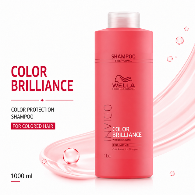 Wella Professionals Invigo Color Brilliance Shampoo For Color-Treated Hair Protection & Shine 1000ml