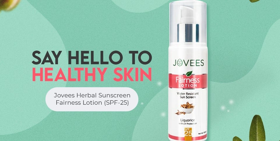 Jovees Water Resistant Sunscreen Fairness Lotion SPF 25 100 ml