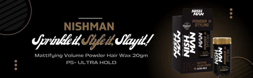 Nishman Mattifying Volume Powder Hair Wax 20gm P5 ULTRA HOLD