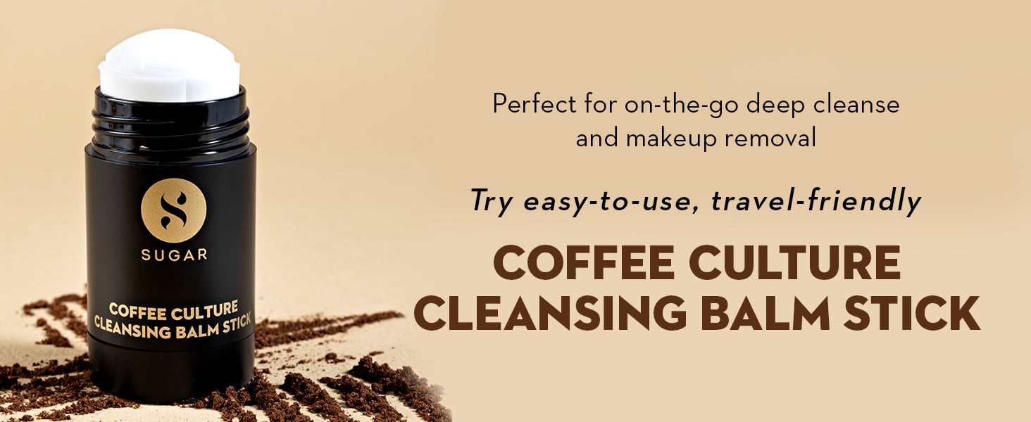 SUGAR Cosmetics Coffee Culture Cleansing Balm Stick Face Cleanser Makeup Remover Vegan Cruelty free All Skin Type 30 gms 10