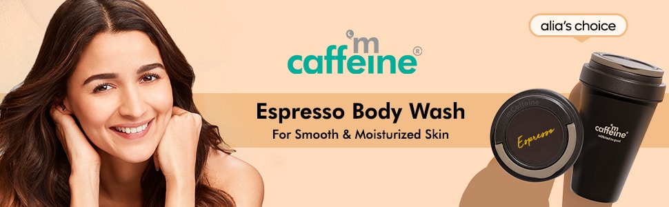 mCaffeine Espresso Coffee Body Wash for Soft, Smooth & Tan Free Skin 300ml