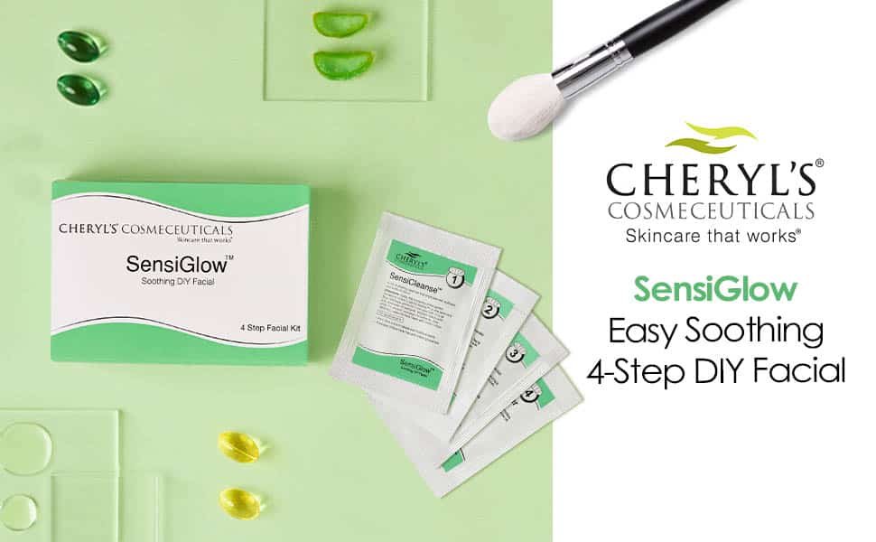 Cheryls SensiGlow Harmonizing Facial Kit for Sensitive Skin Pack of 24