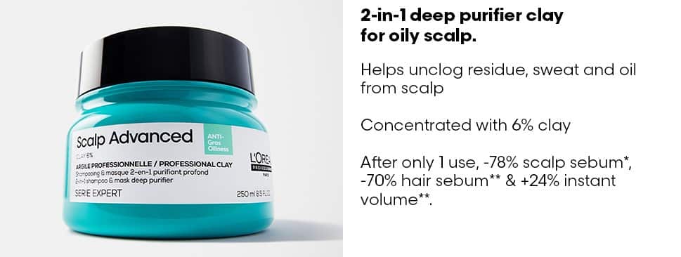 LOreal Professionnel Scalp Advanced Anti Oiliness 2 In 1 Deep Purifier Clay 250 ml