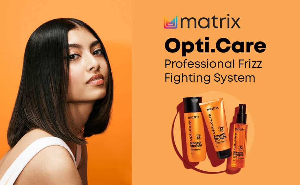 MATRIX Opti.Care Professional ANTI FRIZZ Kit For Salon Smooth Straight hairShampoo 350ml Conditioner 98g Hair Serum 100ml