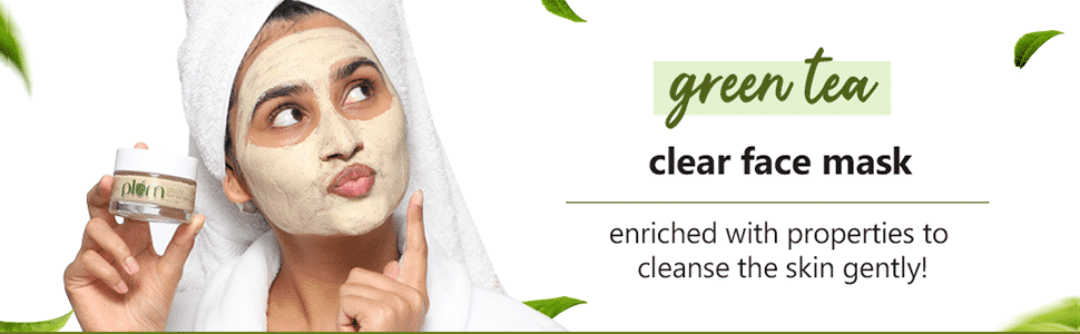 Plum Green Tea Clear Face Clay Mask for Acne and Clogged Pores 60g
