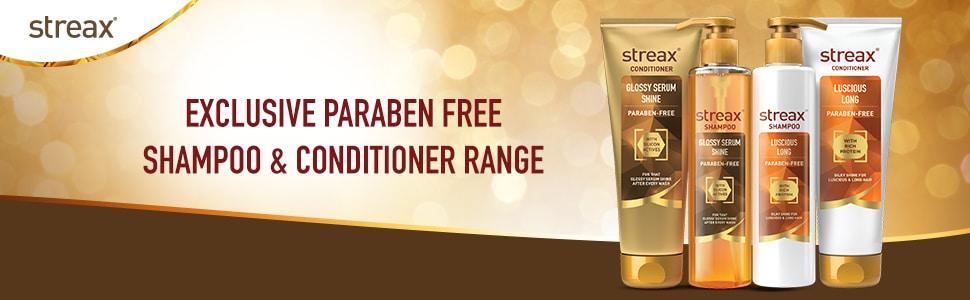 Streax Glossy Serum Shine Shampoo Conditioner with Walnut Hair SeruM P3