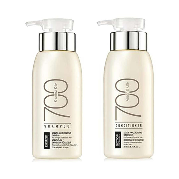 Biotop Professional 700 Keratin & Kale Shampoo & Conditioner Combo for Damaged Hair (250ml Each)