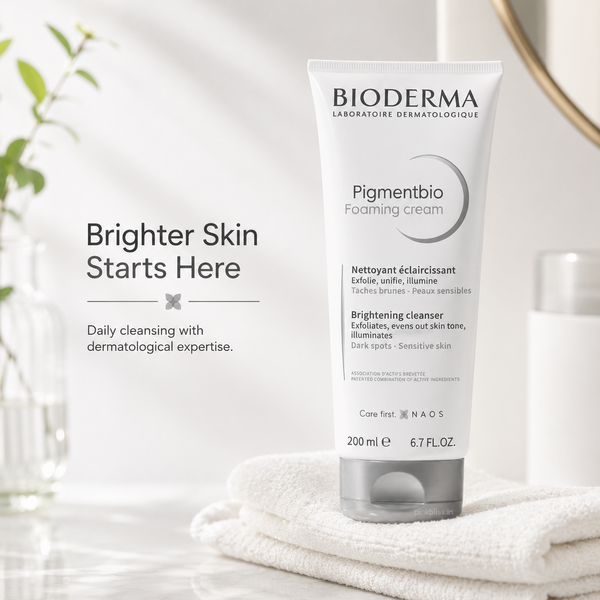 Bioderma Pigmentbio Foaming Cream Brightening Exfoliating Cleanser For Dark Spots & Uneven Skin Tone 200ml