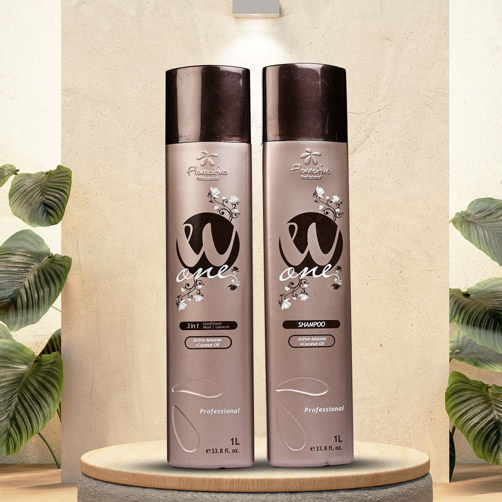 Floractive Profissional W One Shampoo & 3 In 1 Conditioner Duo 1000ml Each | Professional Home Care Hair Treatment Kit