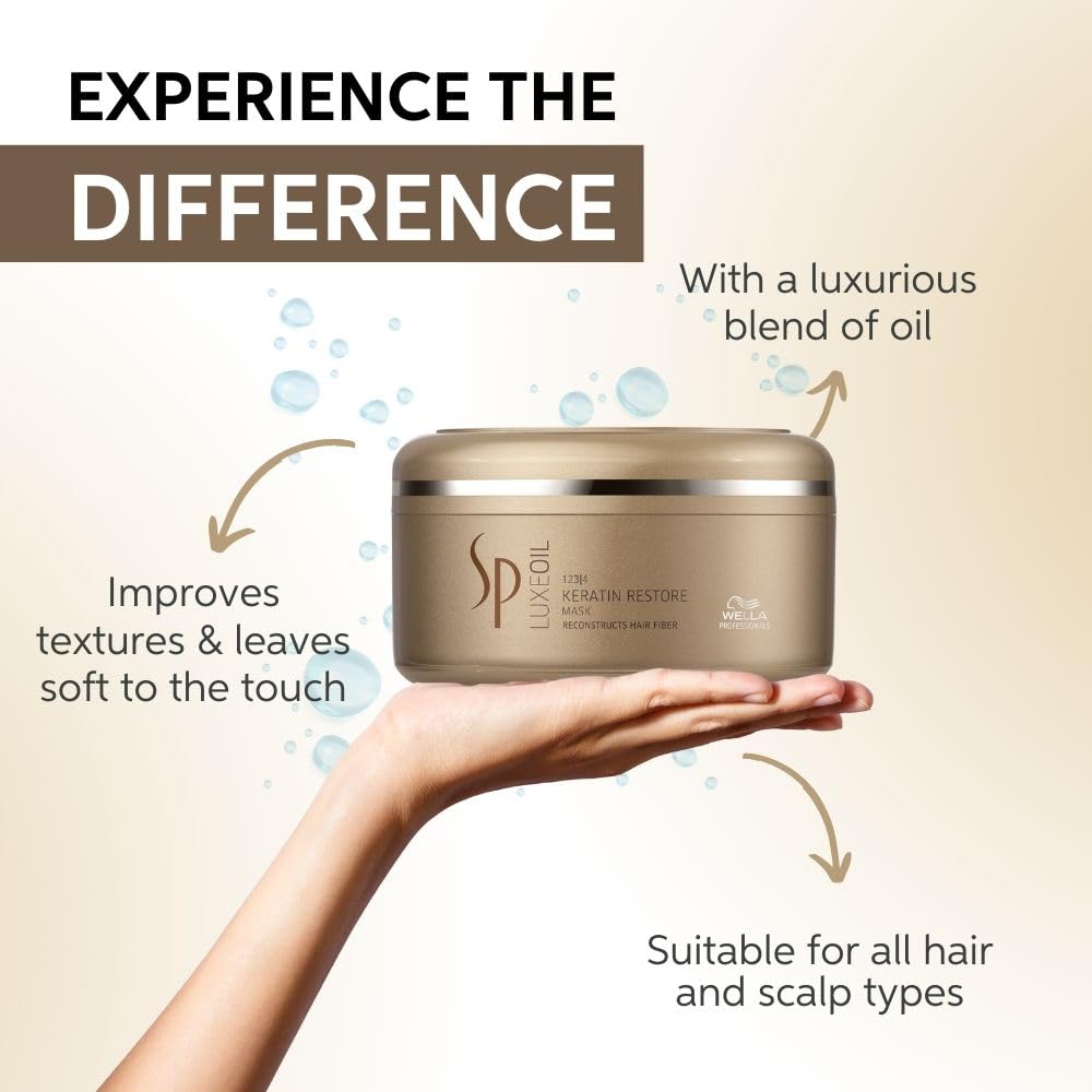 System Professional LuxeOil Keratin Shampoo & Hair Mask Combo For Dry, Damaged & Frizzy Hair (200ml + 150ml)
