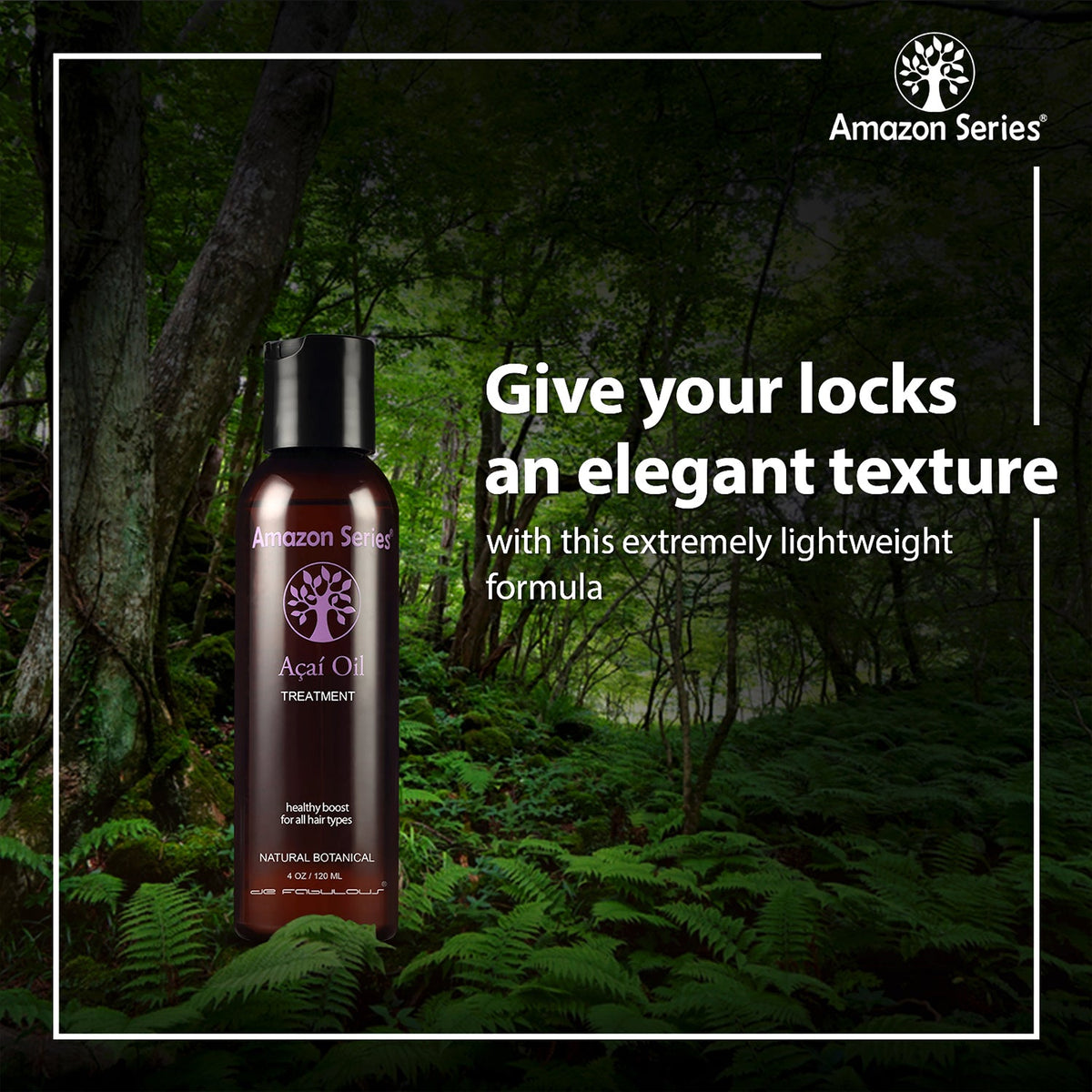 Amazon Series Acai Oil Hair Treatment 120 | Hair Repair & Anti-Frizz Oil for All Hair Types