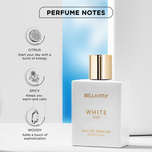 Bella Vita White Oud Eau De Parfum For Men & Women Long Lasting Luxury Oud Fragrance 100ml