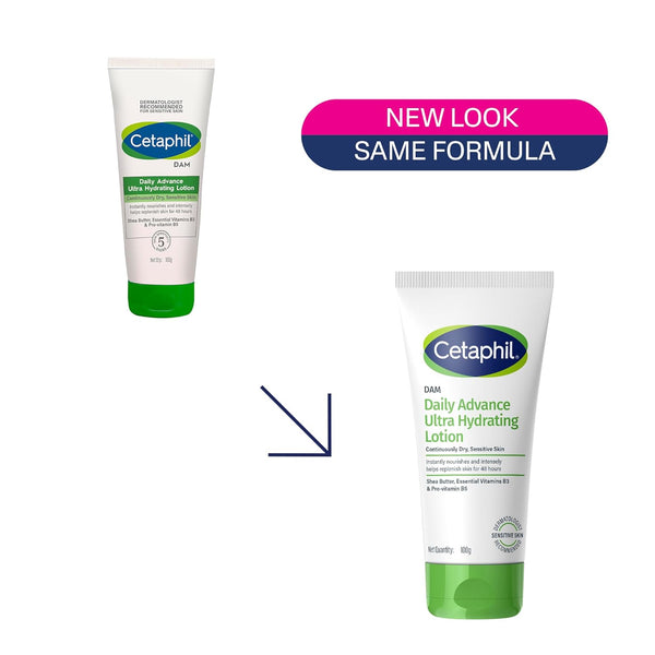 Cetaphil DAM Daily Advance Ultra Hydrating Lotion for Dry & Sensitive Skin 100g