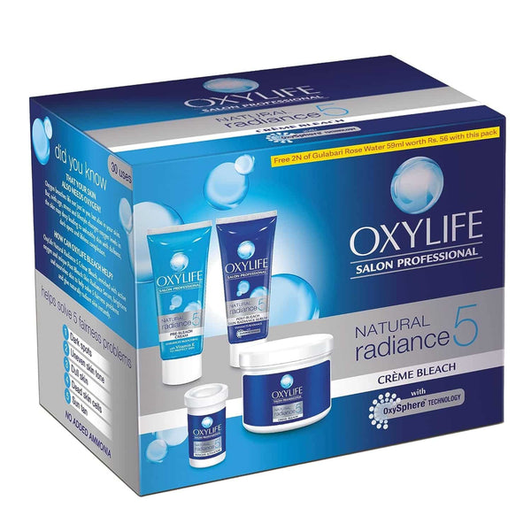 Oxylife Salon Professional Natural Radiance 5 Crème Bleach with Oxysphere Technology 310g