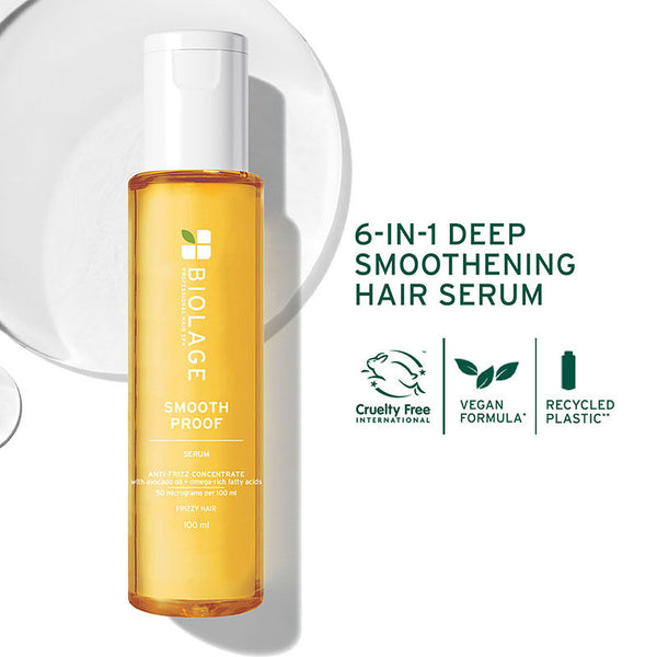 Biolage Smoothproof Deep Smoothing 6-In-1 Hair Serum for Frizz Control & Shine 100ml