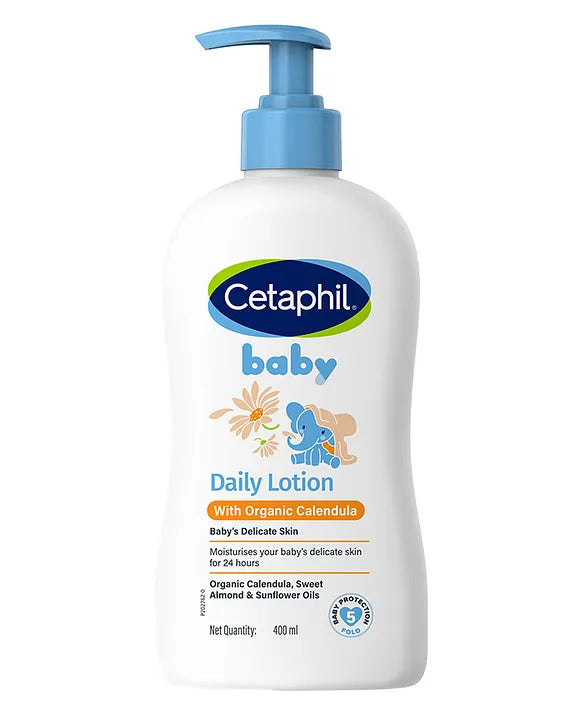 Cetaphil Baby Daily Lotion with Organic Calendula for Face & Body 400ml