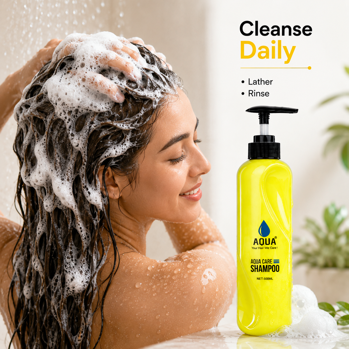 Aqua Professional Gold Hair Care Shampoo 500ml (New Pack)