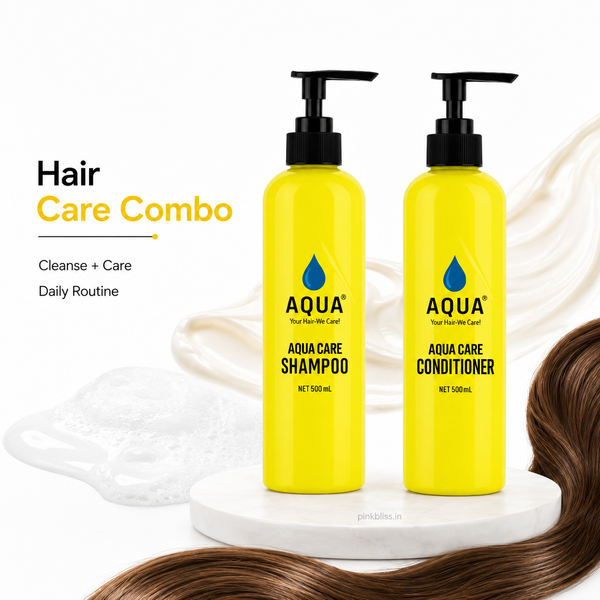Aqua Professional Gold Hair Care Shampoo & Conditioner Combo 500ml Each (New Pack)