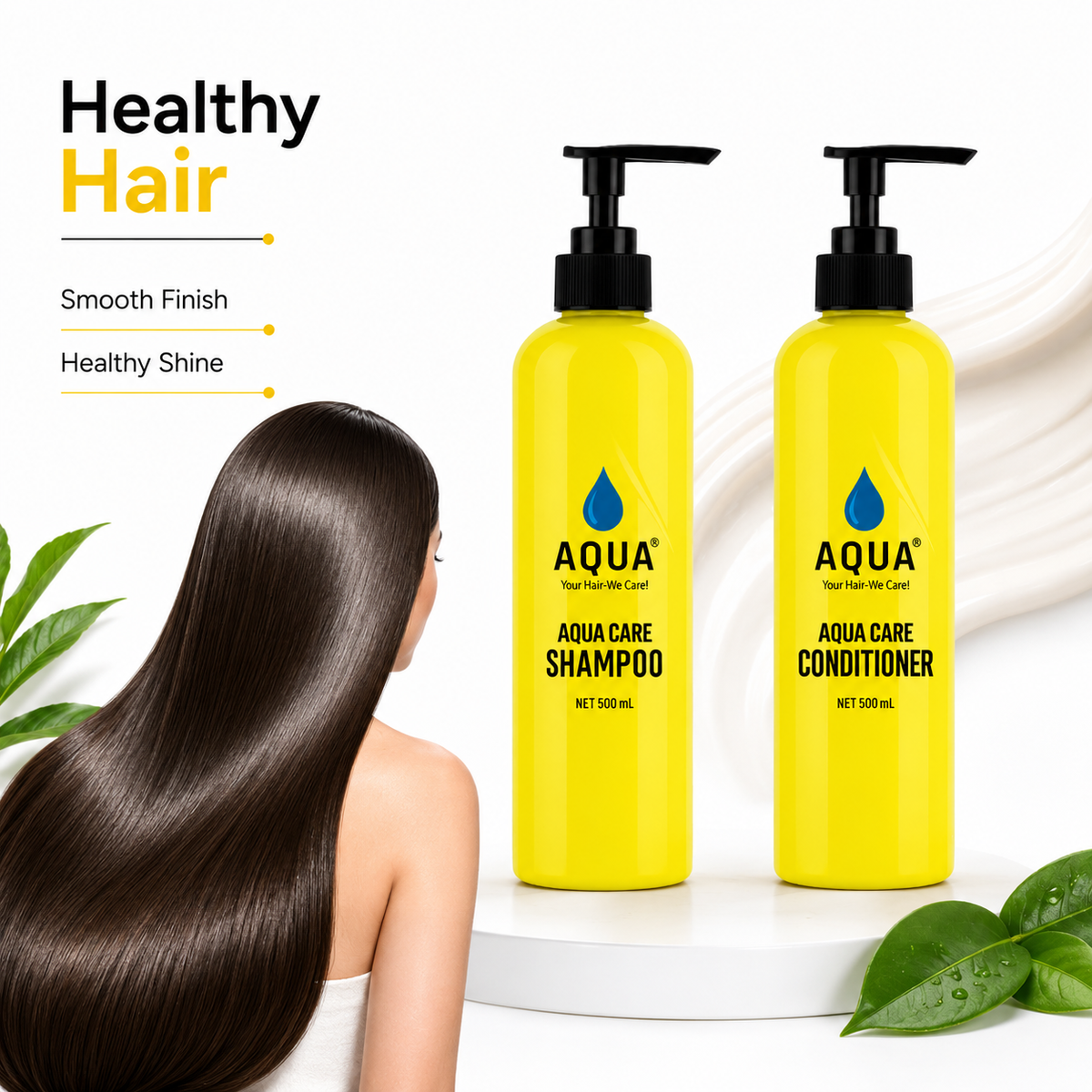 Aqua Professional Gold Hair Care Shampoo & Conditioner Combo 500ml Each (New Pack)