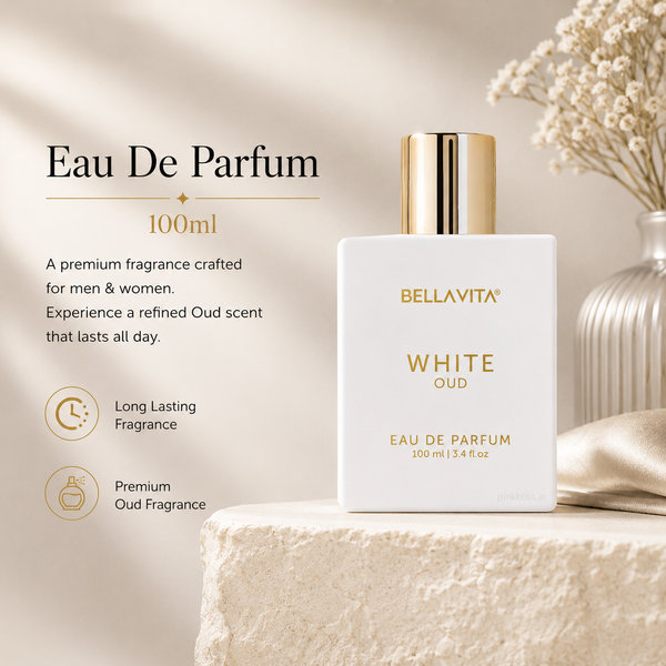Bella Vita White Oud Eau De Parfum For Men & Women Long Lasting Luxury Oud Fragrance 100ml