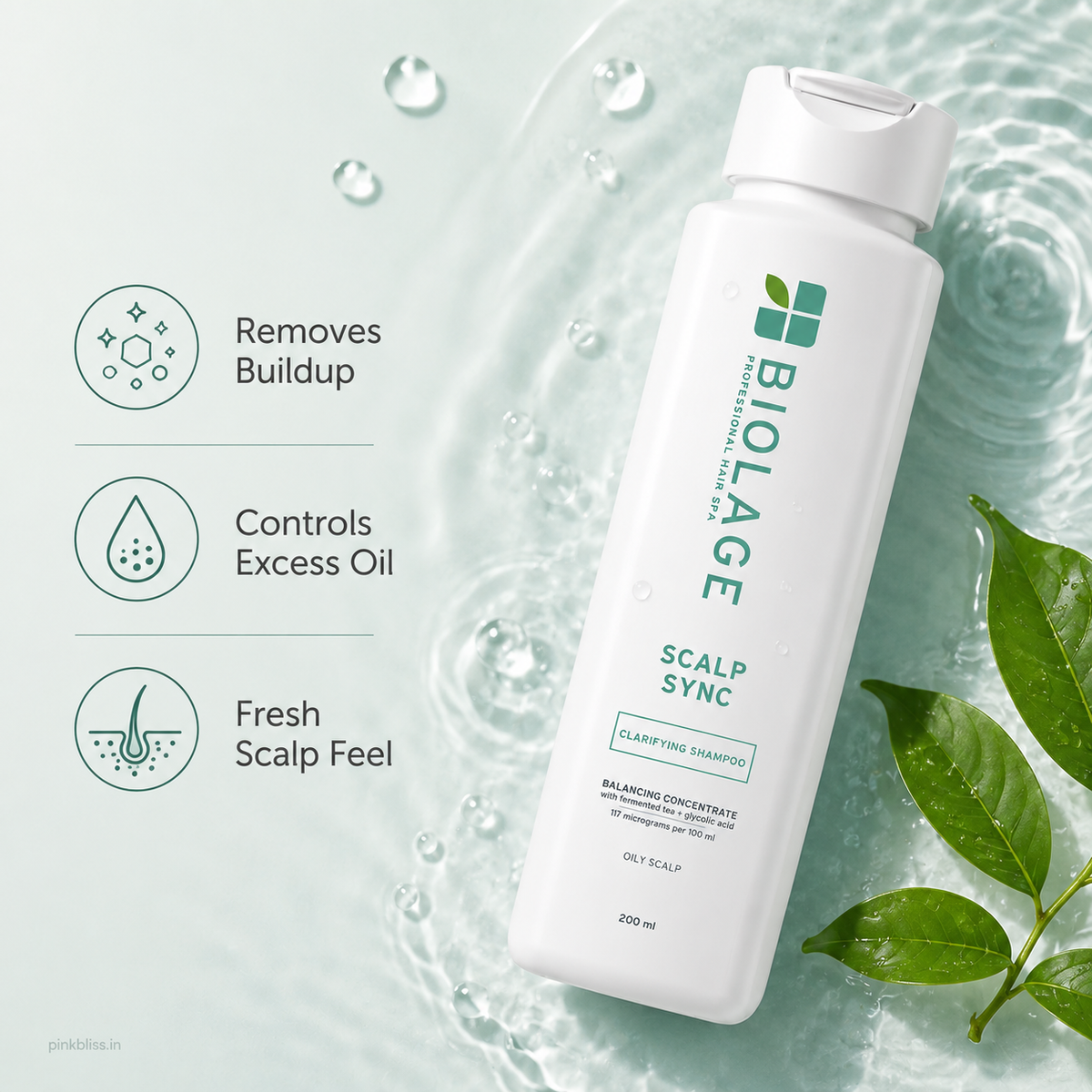Biolage Scalp Sync Clarifying Shampoo for Oily Scalp & Buildup Removal 200ml