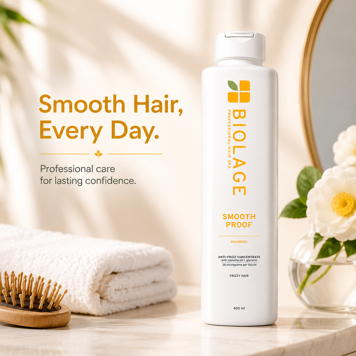 Biolage Smoothproof Camellia Shampoo For Dry, Frizzy & Humidity-Prone Hair 400ml