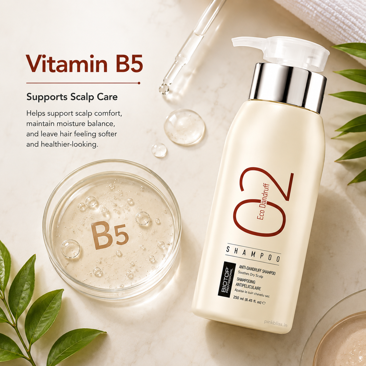 Biotop Professional 02 Eco Dandruff Shampoo with Vitamin B5 for Flake Control 250ml