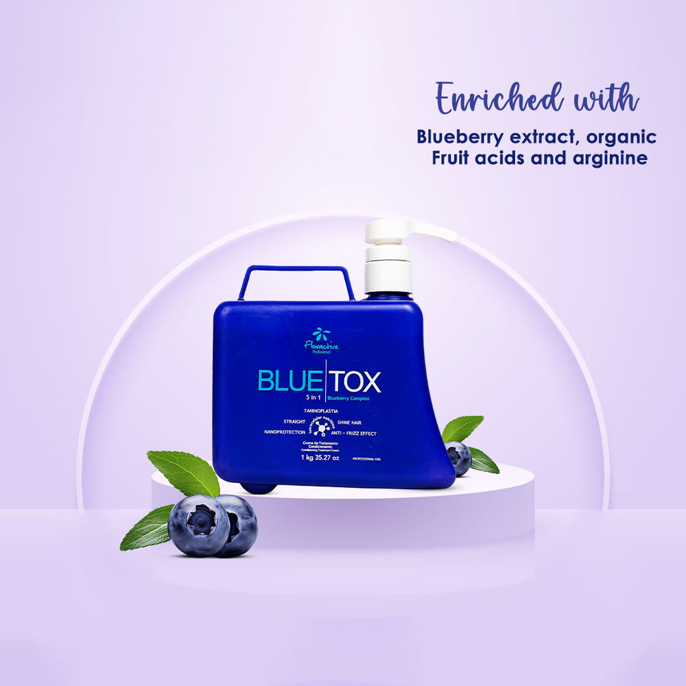 Floractive Profissional W One Bluetox 5 In 1 Blueberry Treatment 1kg | Anti-Frizz Hair Smoothing, Toning & Volume Control Treatment