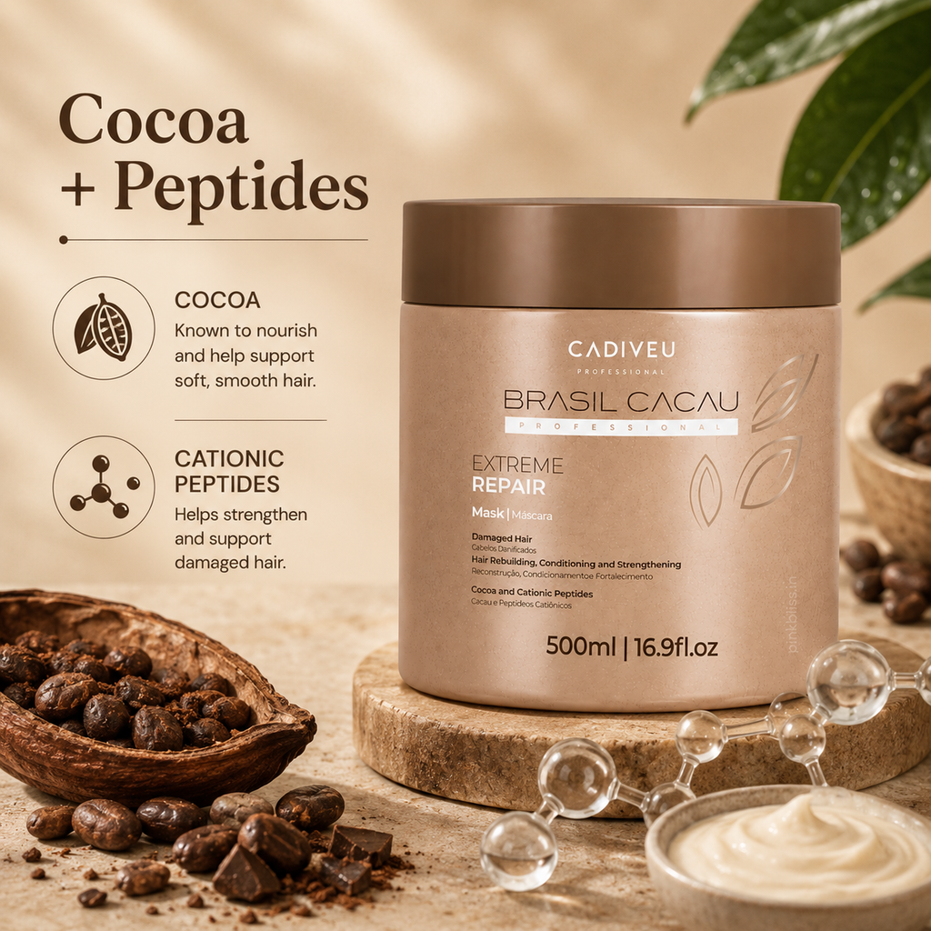 Cadiveu Brasil Cacau Extreme Repair Hair Mask for Damaged Hair 500ml