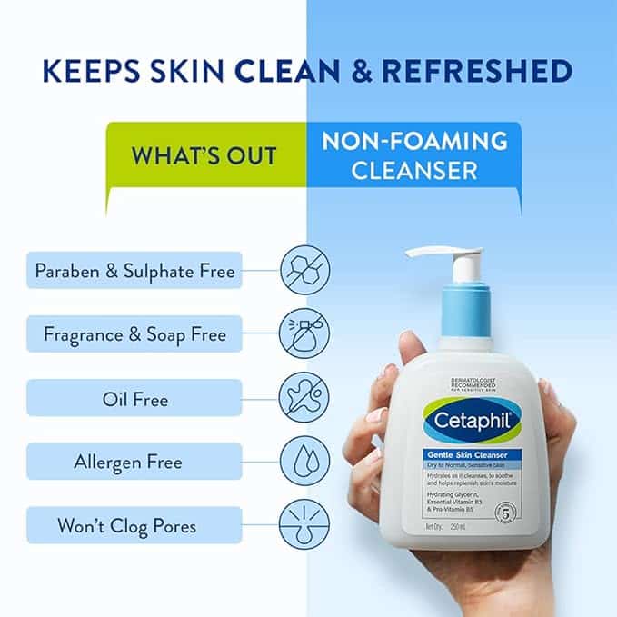 Cetaphil Gentle Skin Cleanser for Dry to Normal Sensitive Skin 250ml
