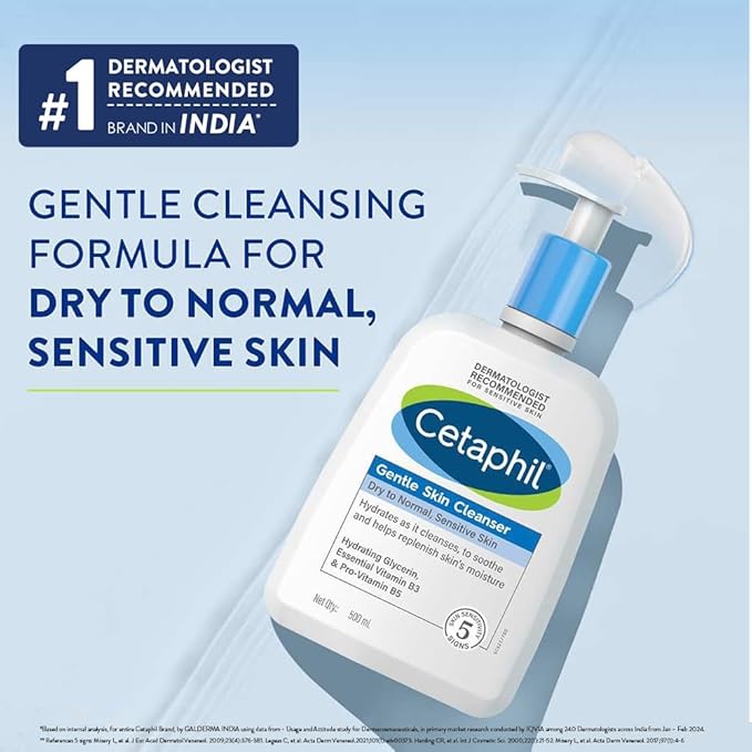 Cetaphil Gentle Skin Cleanser for Dry to Normal Sensitive Skin 500ml