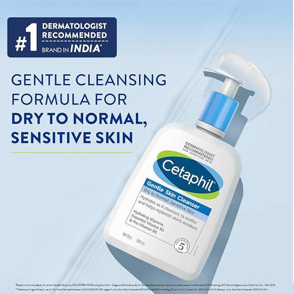 Cetaphil Gentle Skin Cleanser for Dry to Normal Sensitive Skin 500ml