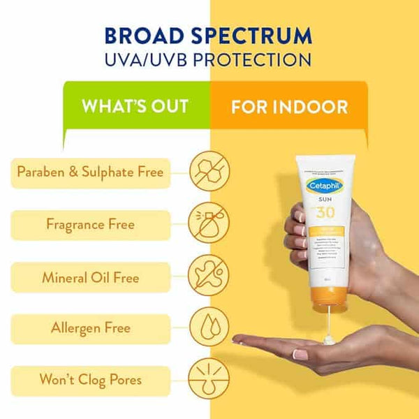Cetaphil SUN SPF 30 Light Gel Sunscreen for Sensitive & Oily Skin 100ml