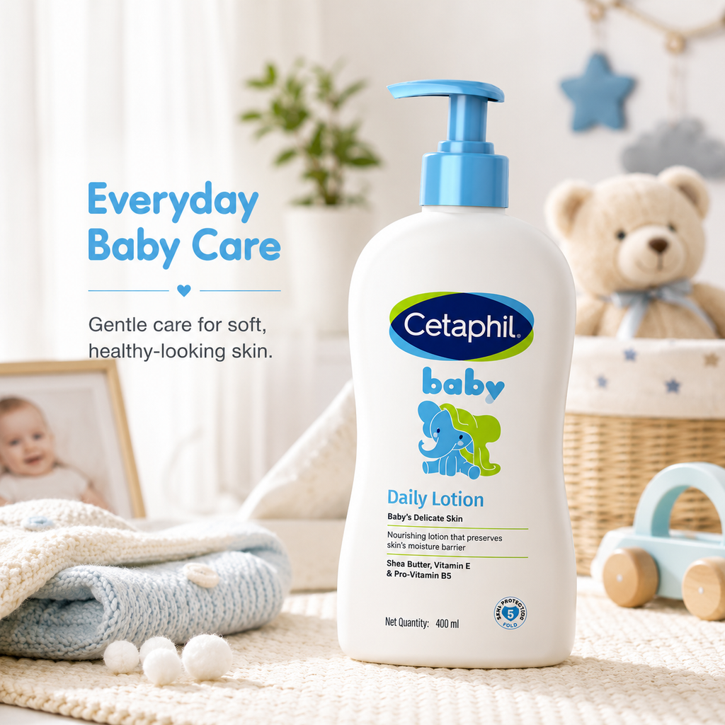 Cetaphil Baby Daily Lotion with Shea Butter & Vitamin E for Delicate Skin 400ml