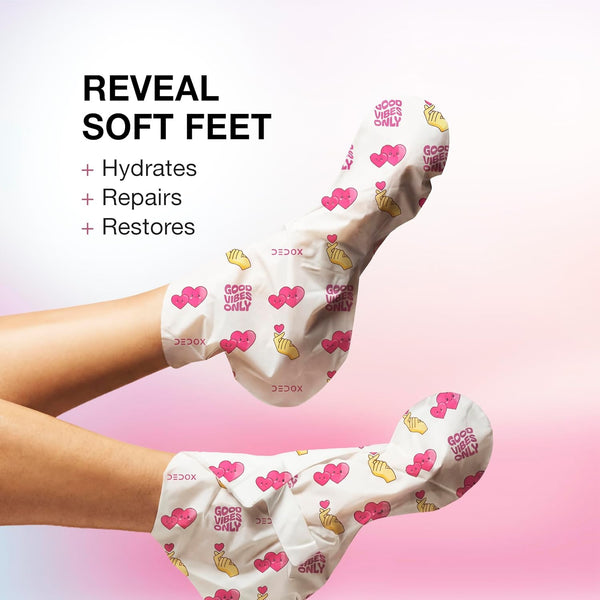 DEDOX Foot Peel Mask with Glycolic Acid – 50ml Pair | Exfoliating Foot Mask for Rough, Dry & Cracked Heels