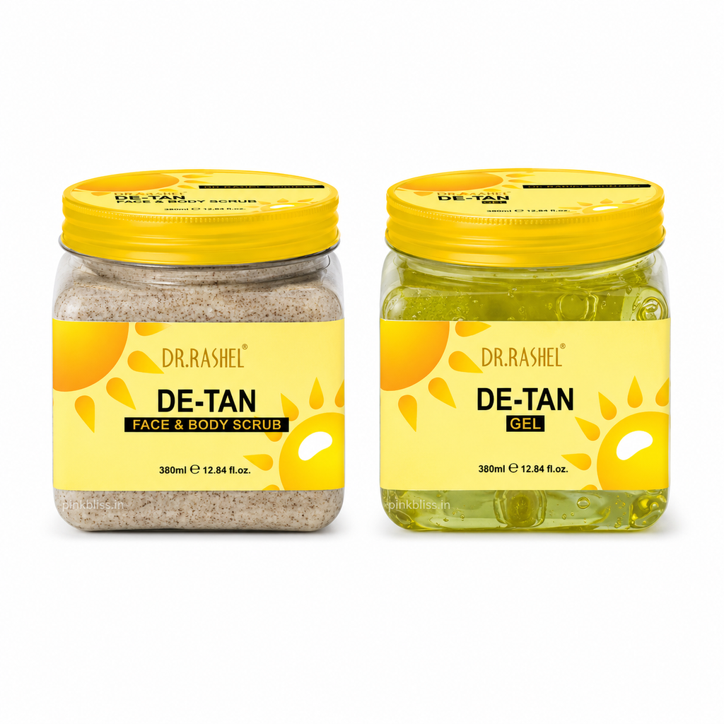 DR.RASHEL De-Tan Gel & De-Tan Face and Body Scrub Combo 380ml Each