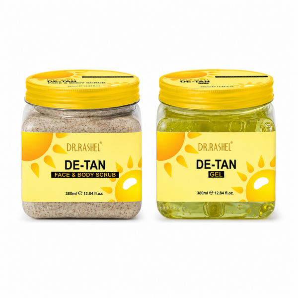 DR.RASHEL De-Tan Gel & De-Tan Face and Body Scrub Combo 380ml Each