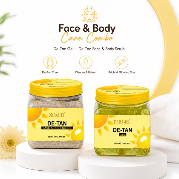 DR.RASHEL De-Tan Gel & De-Tan Face and Body Scrub Combo 380ml Each