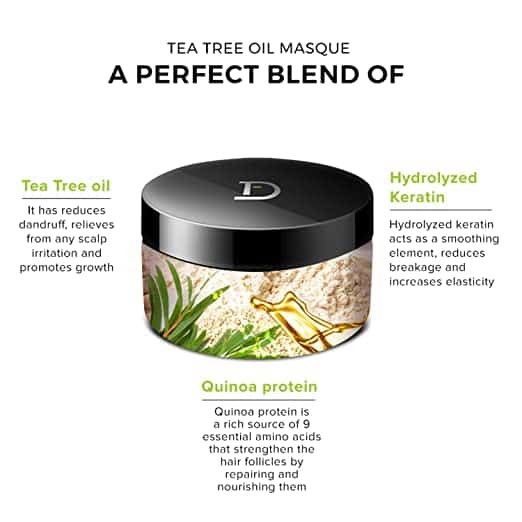 De Fabulous Tea Tree Oil Hair Masque for Scalp Care & Hydration 250ml