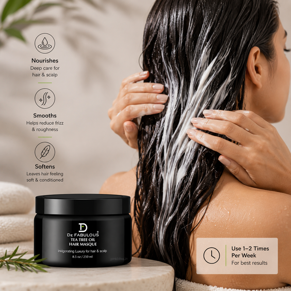 De Fabulous Tea Tree Oil Hair Masque for Scalp Care & Hydration 250ml