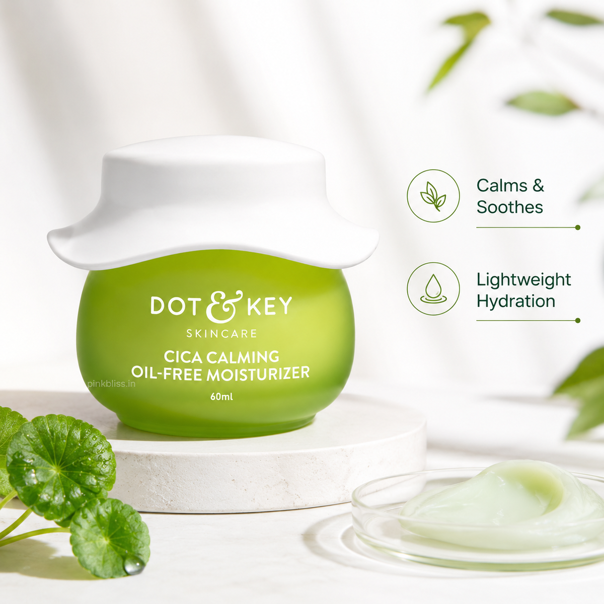 Dot & Key Cica Calming Oil-Free Moisturizer with Niacinamide for Oily & Acne-Prone Skin 60ml