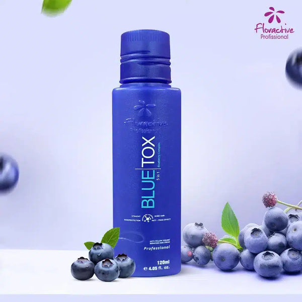 Floractive Profissional W One Bluetox 5 In 1 Blueberry Treatment 120ml | Anti-Frizz Hair Smoothing & Toning Treatment for Chemically Treated Hair