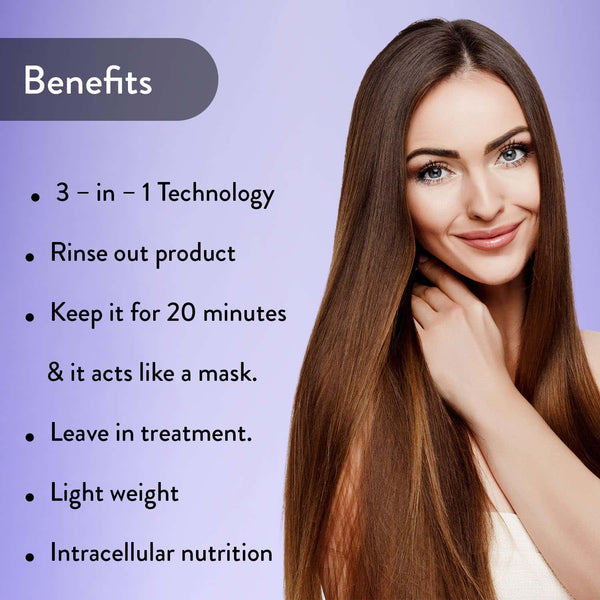 Floractive Profissional W One Nanoplastia Treatment Kit | 120ml Treatment + 300ml Shampoo + 300ml 3 In 1 Conditioner
