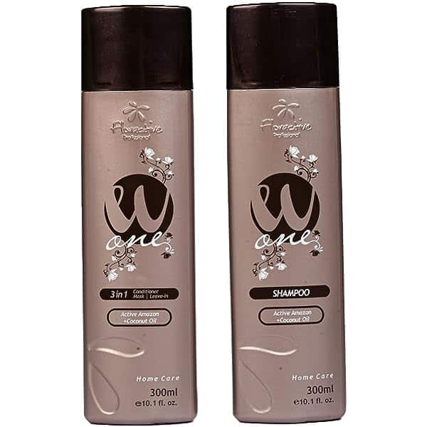 Floractive Profissional W One Shampoo & 3 In 1 Conditioner Duo 300ml Each | Anti-Frizz Hair Repair & Hydration Kit